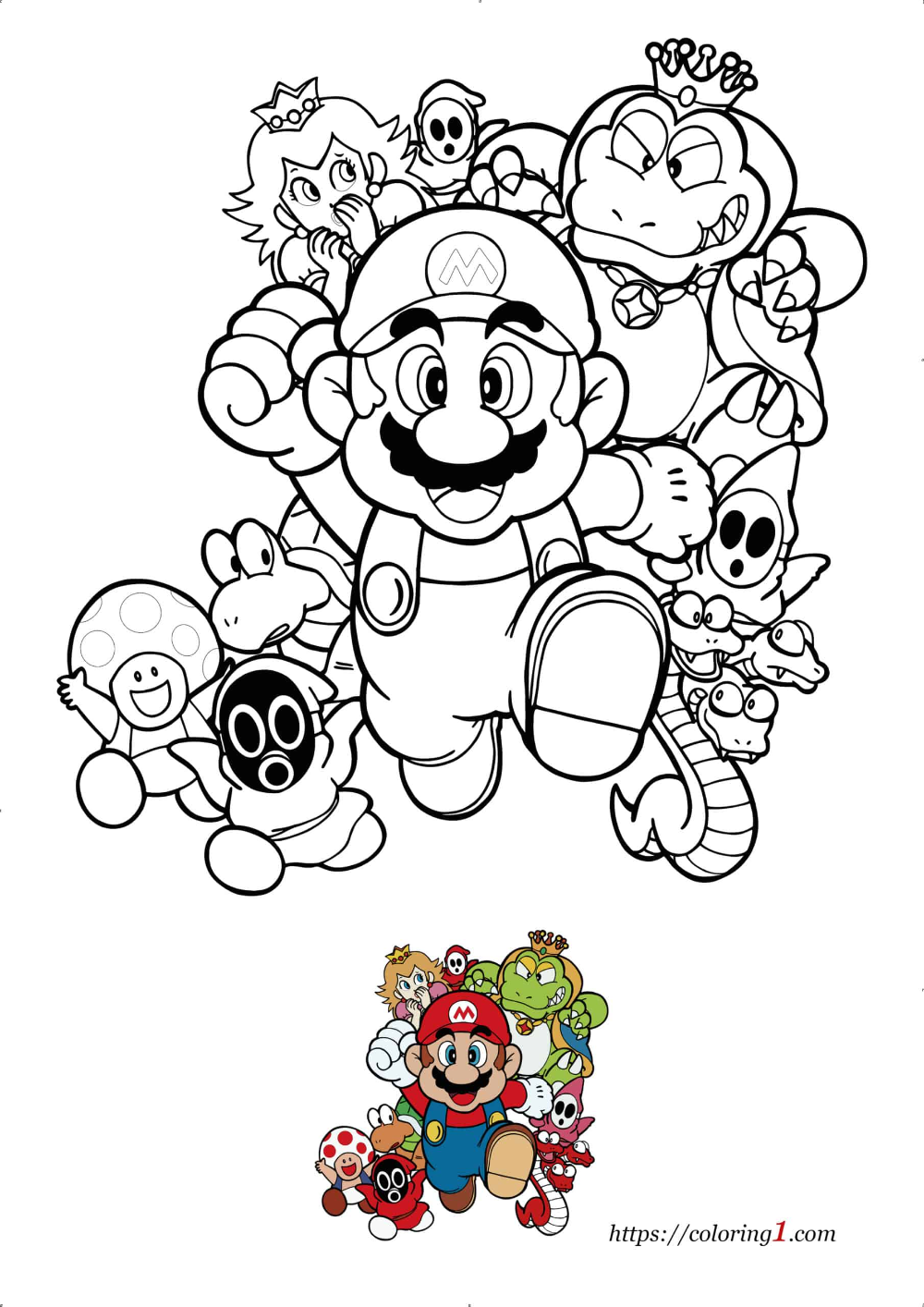 Super Mario Brothers Printable Coloring Pages Super Mario Brothers Printable Coloring Pages