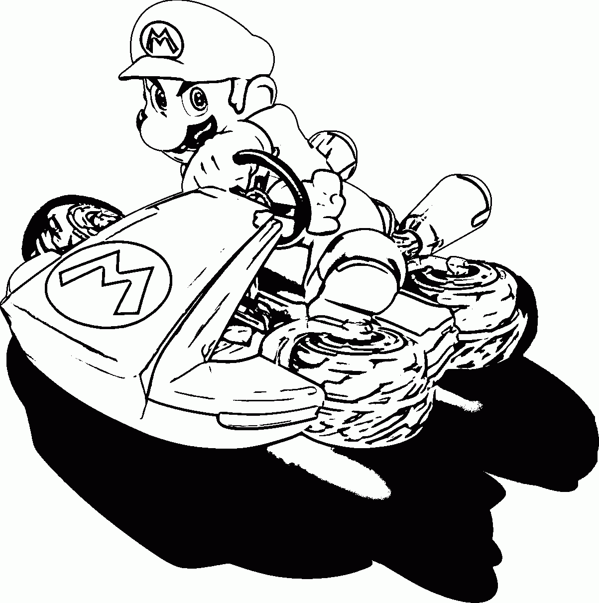 Printable Mario Kart Coloring Pages Printable Mario Kart Coloring Pages