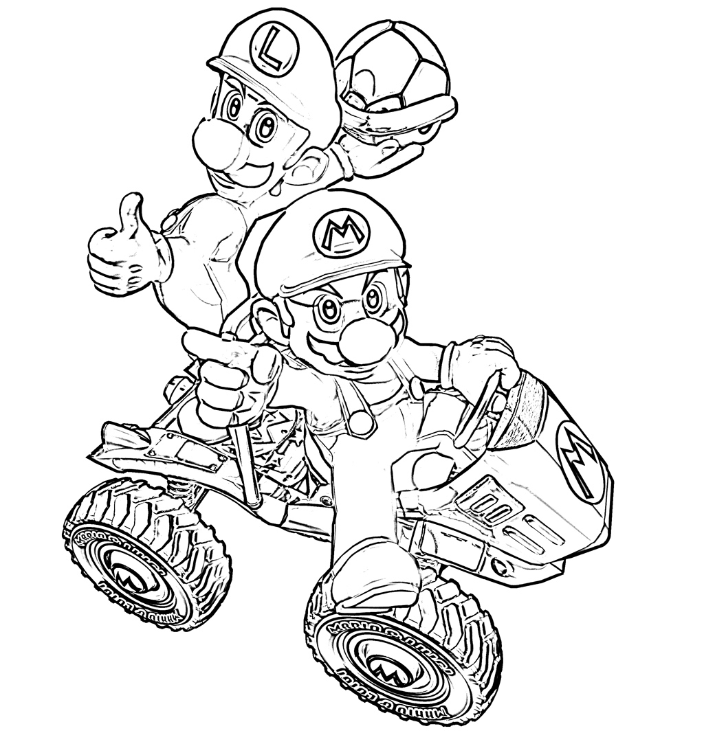 Printable Mario Kart Coloring Pages Printable Mario Kart Coloring Pages