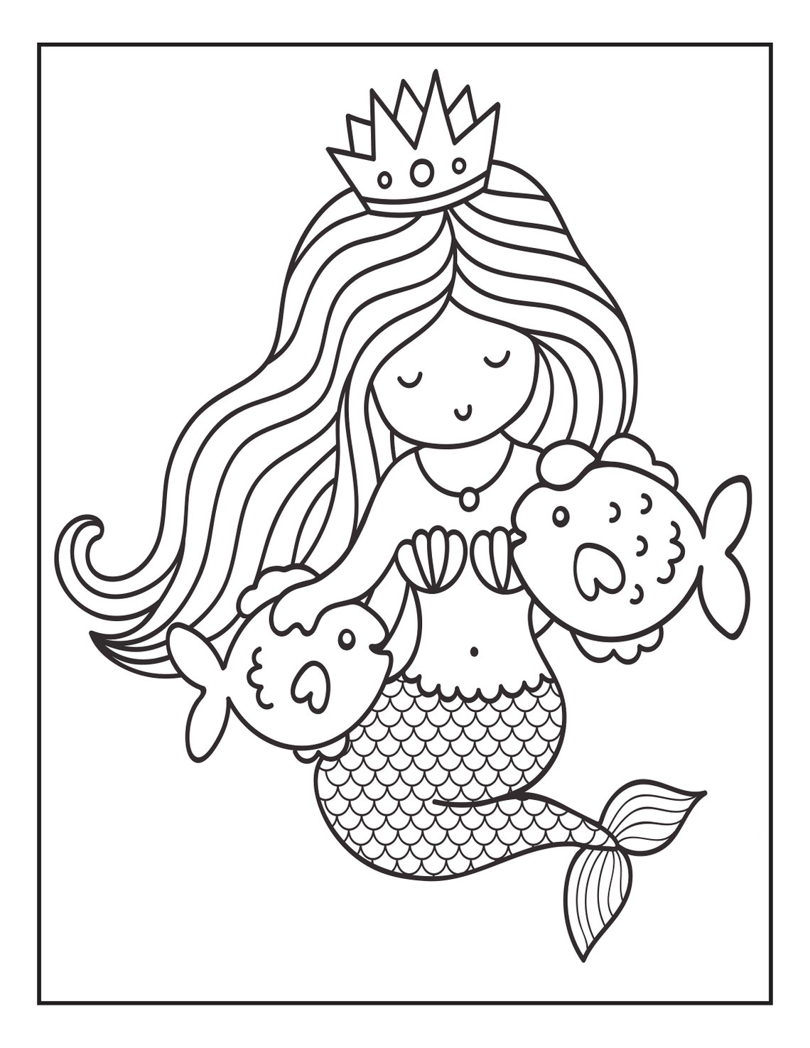 Coloring Pages Mermaid Printable