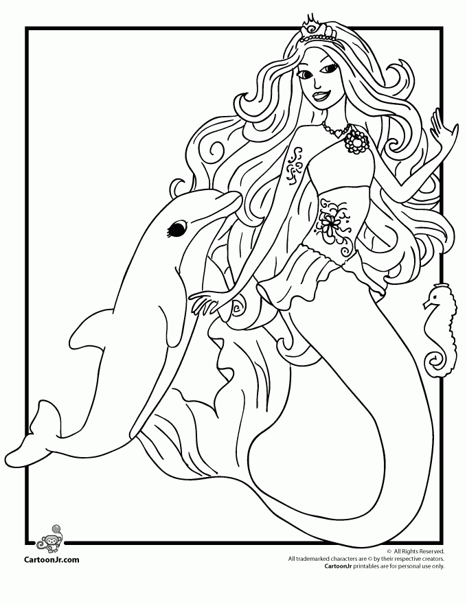 Printable Mermaids Coloring Pages Printable Mermaids Coloring Pages