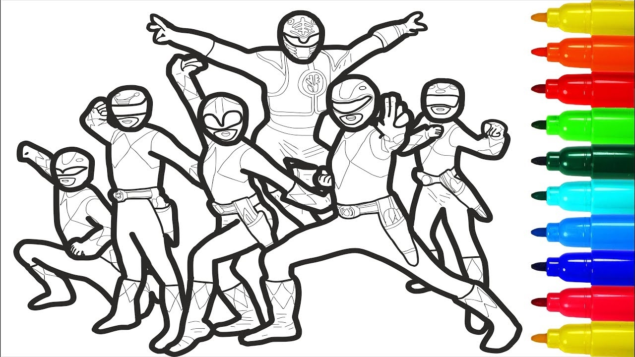 Printable Mighty Morphin Power Rangers Coloring Pages