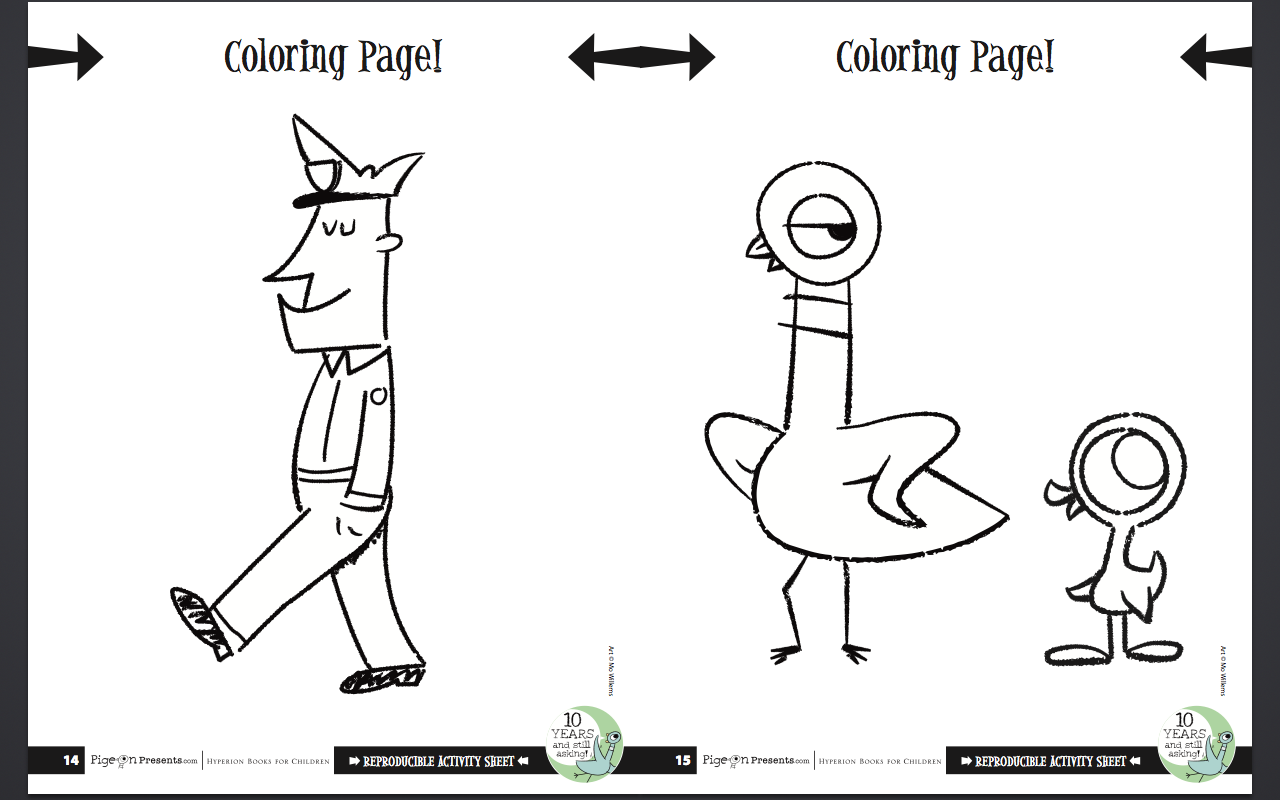 Printable Mo Willems Pigeon Coloring Pages Free Printable Mo Willems Pigeon Coloring Pages Free