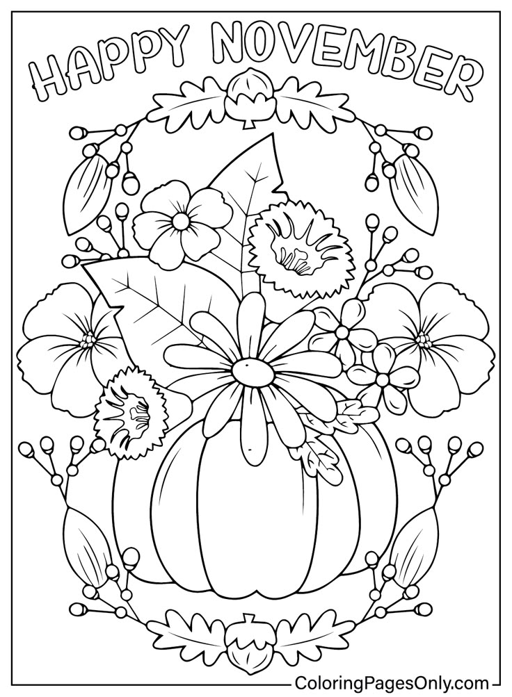 Printable November Coloring Pages Printable Educational Posters