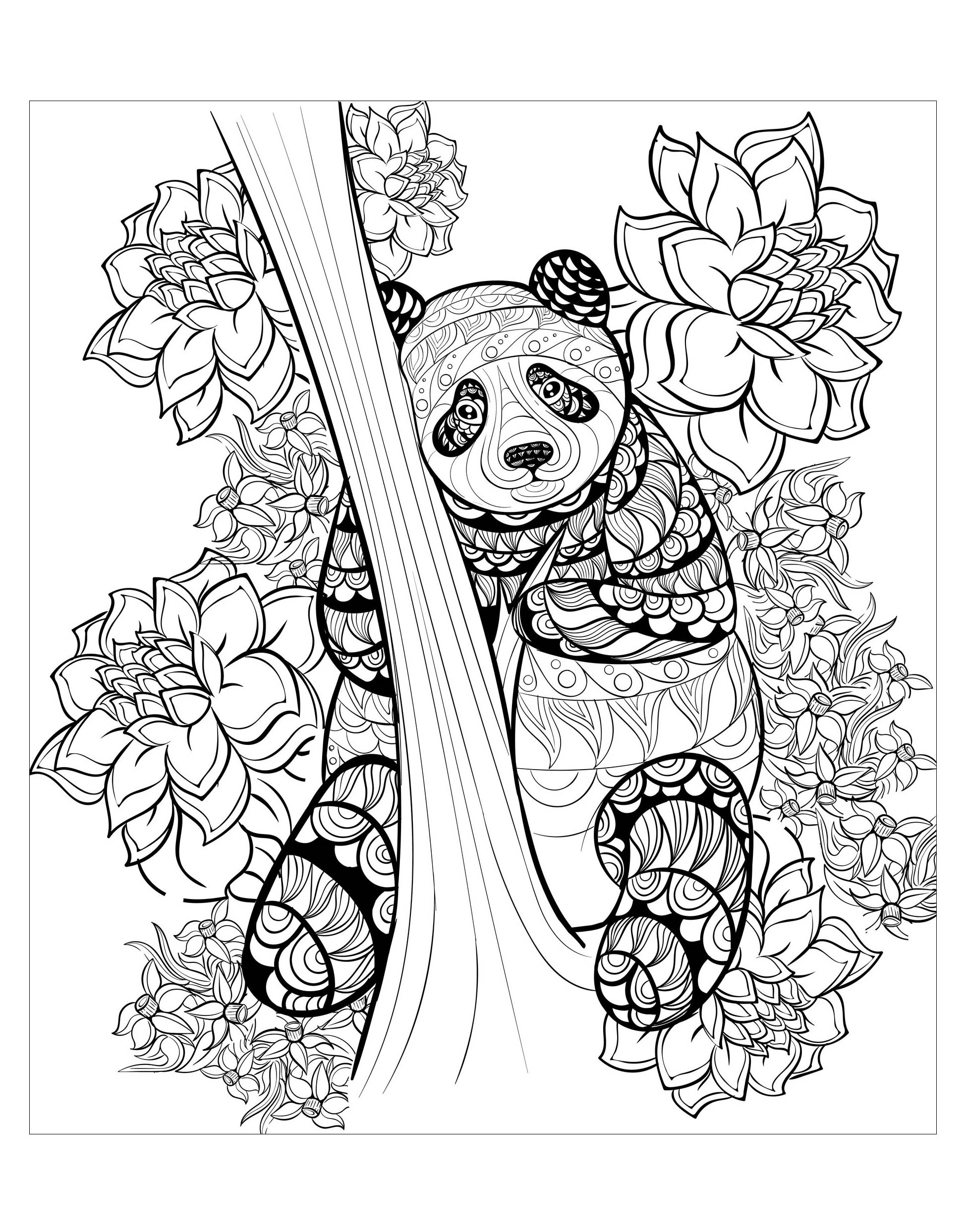 Printable Panda Coloring Panda Coloring Pages For Kids