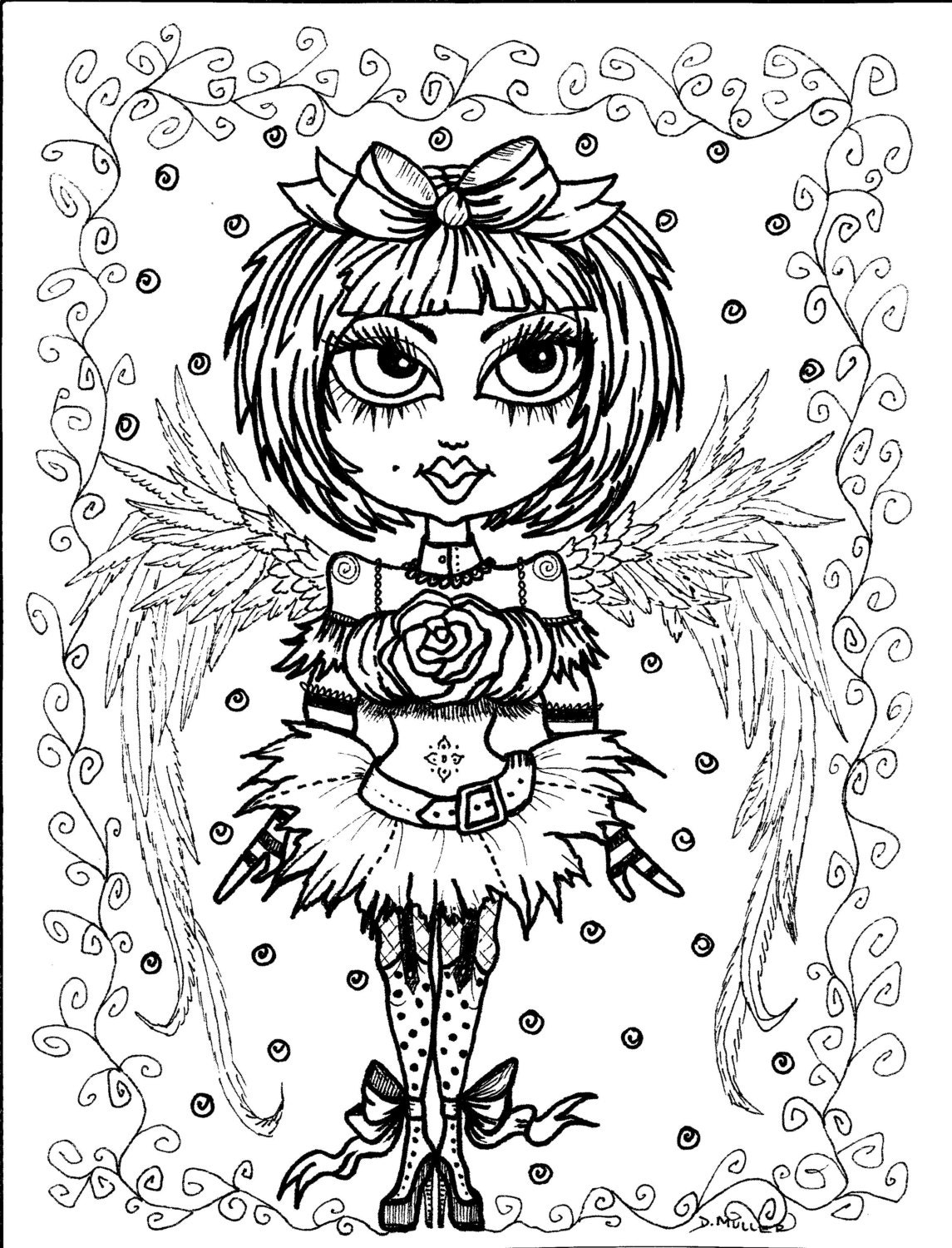 Printable Pastel Goth Coloring Pages Printable Pastel Goth Coloring Pages