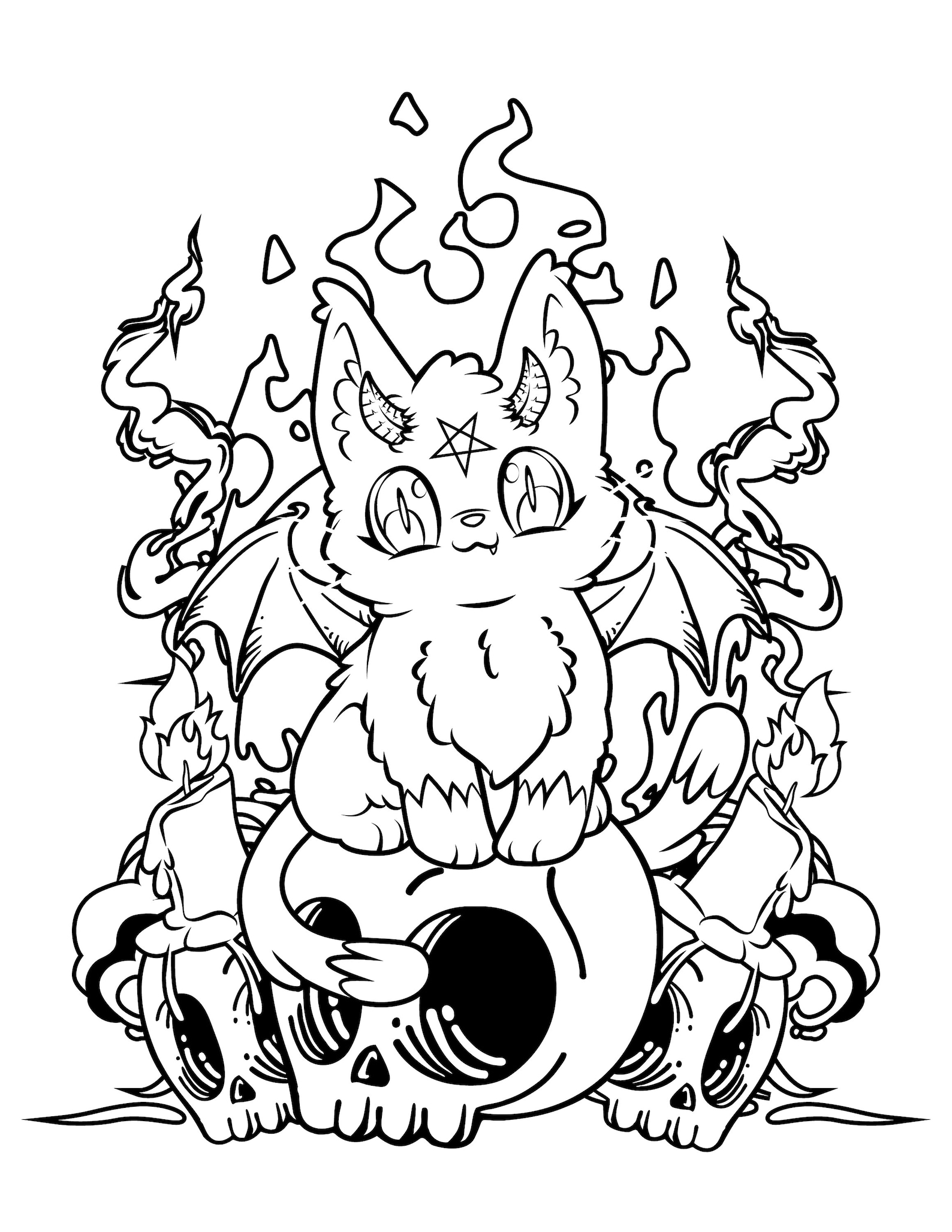 Printable Pastel Goth Coloring Pages Demon Cat Scary Cute Etsy Printable Pastel Goth Coloring Pages Demon Cat Scary Cute Etsy