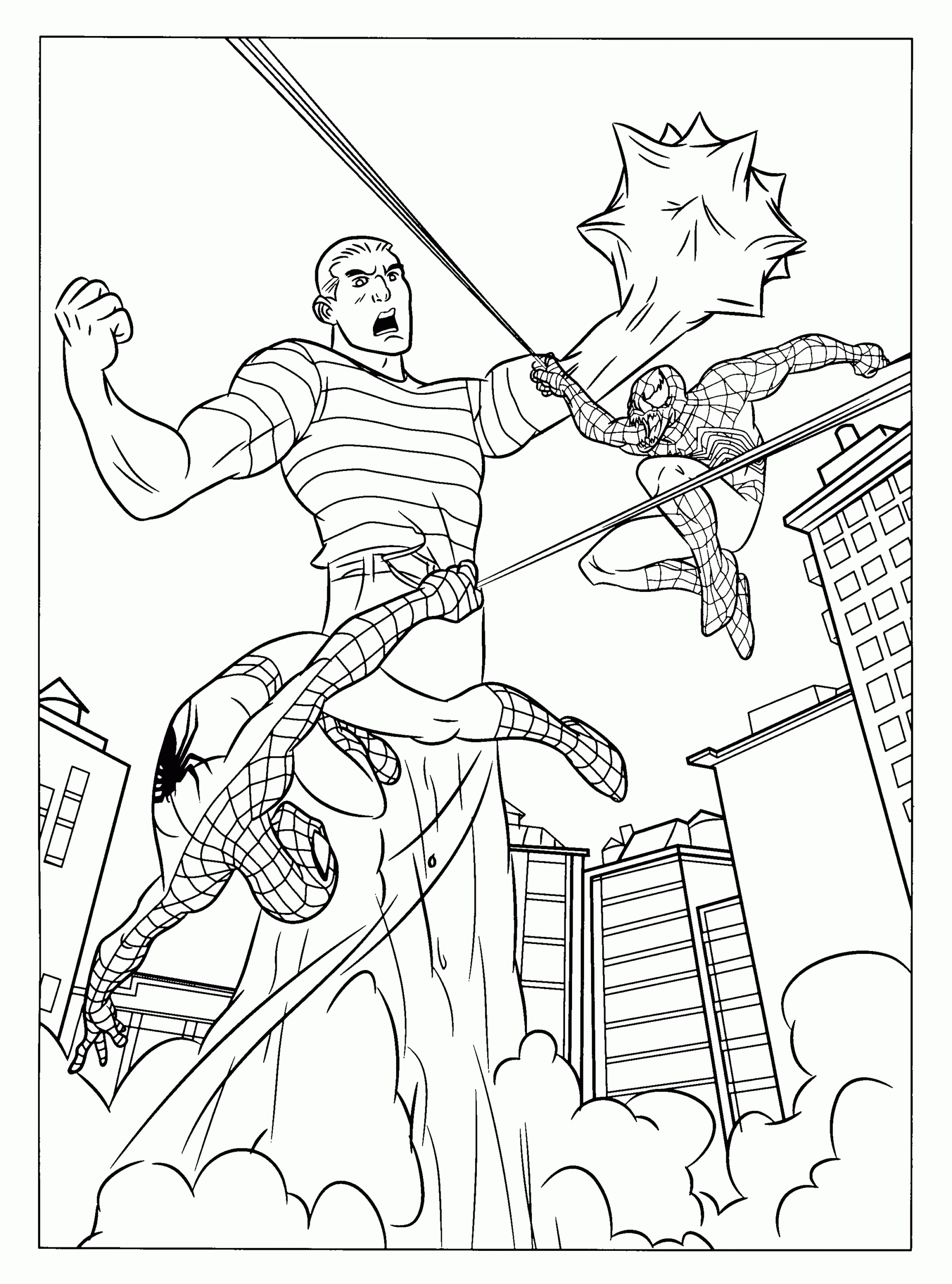 Spiderman Printable Color Pages Spiderman Printable Color Pages