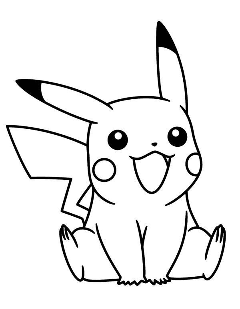 Pikachu Printable Coloring Pages