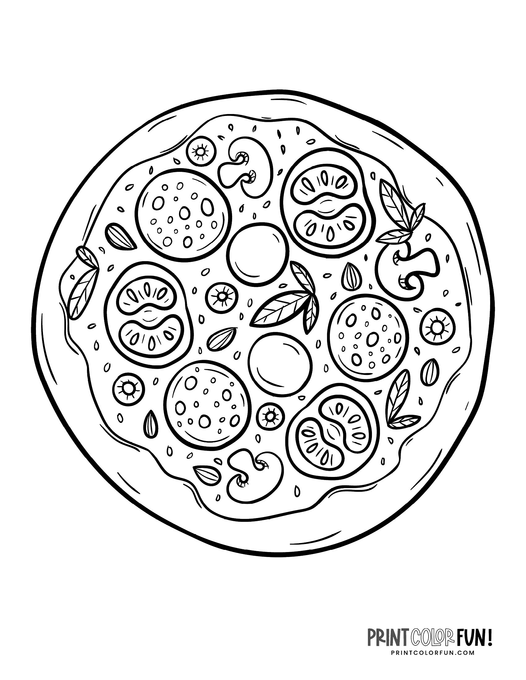 Printable Pizza Coloring Pages Printable Pizza Coloring Pages