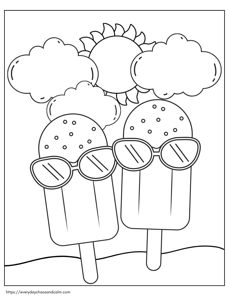 Printable Popsicle Coloring Pages Printable Popsicle Coloring Pages