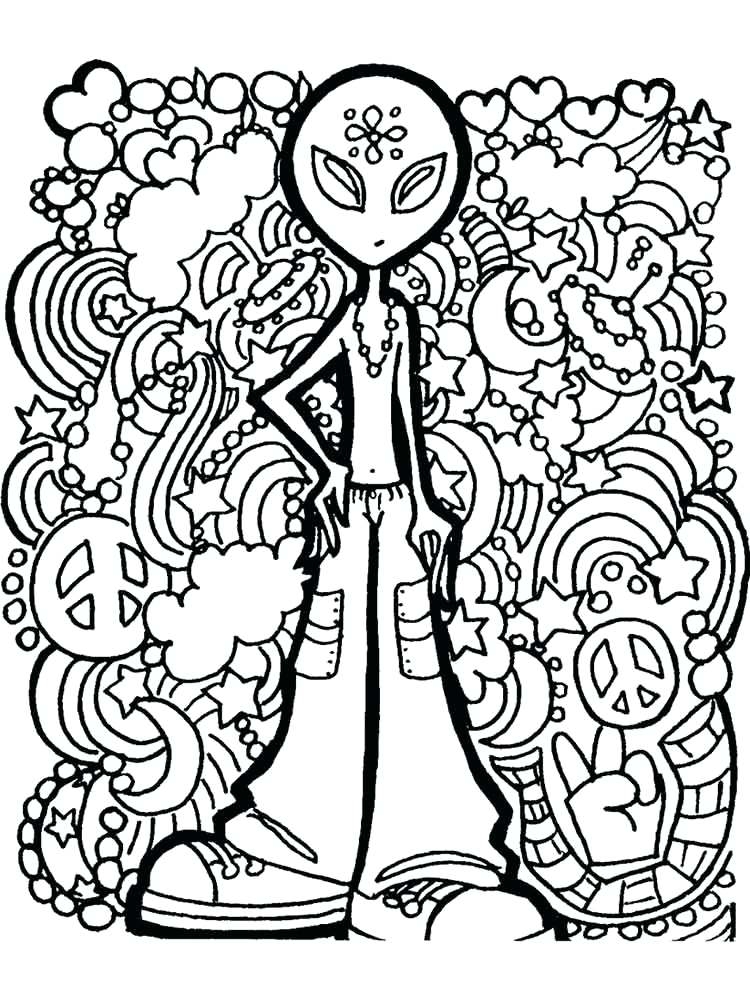 Printable Psychedelic Coloring Pages