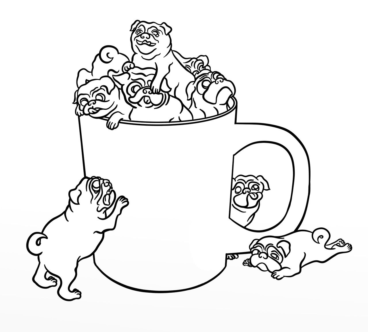 Printable Pug Coloring Pages Coloring Home Printable Pug Coloring Pages Coloring Home