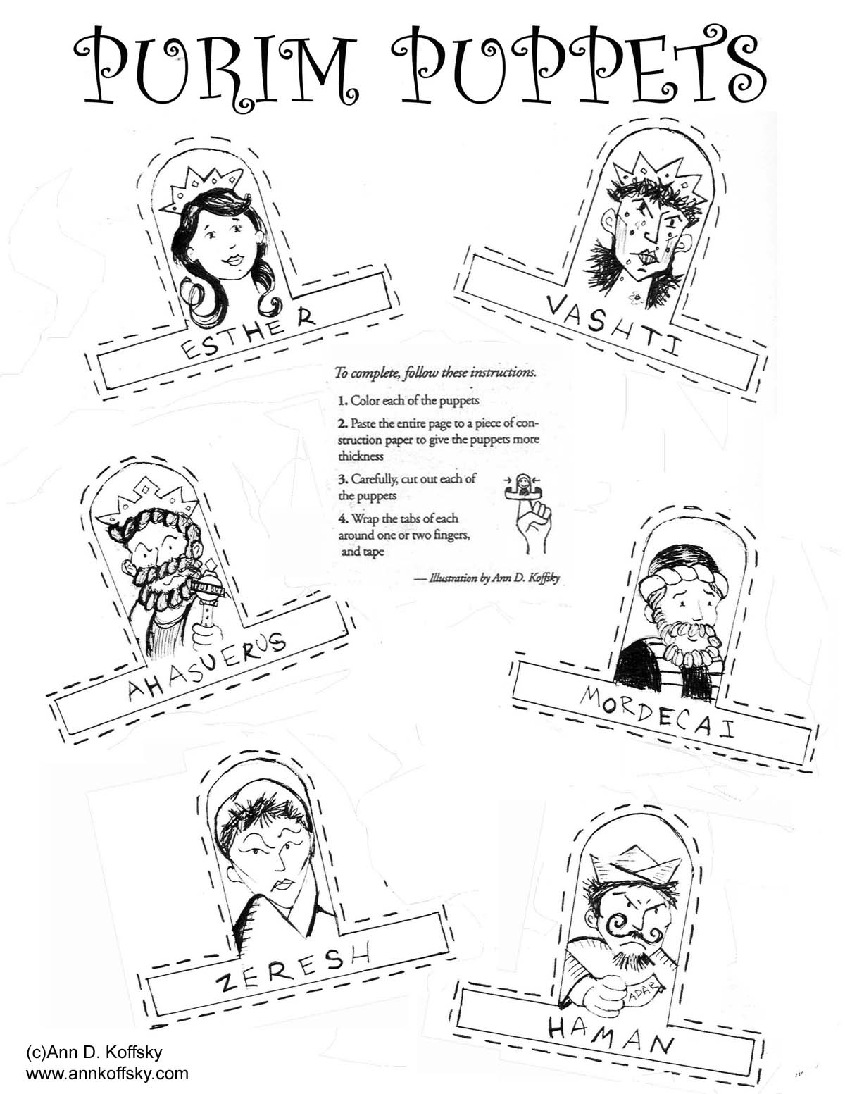Printable Purim Story Printable Purim Story