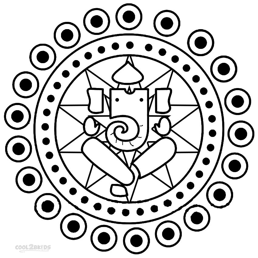 Diwali Rangoli Coloring Pages Printable Diwali Rangoli Coloring Pages Printable