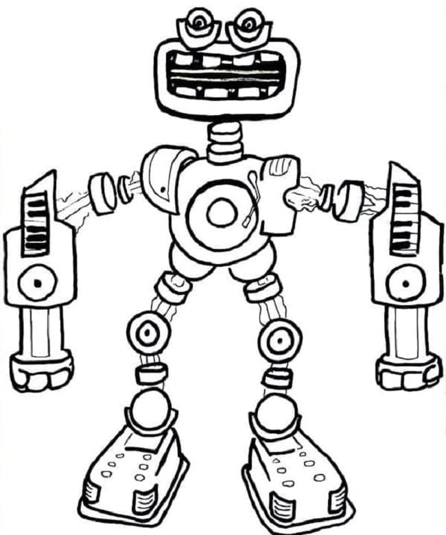 Printable Rare Wubbox From My Singing Monsters Coloring Page Free