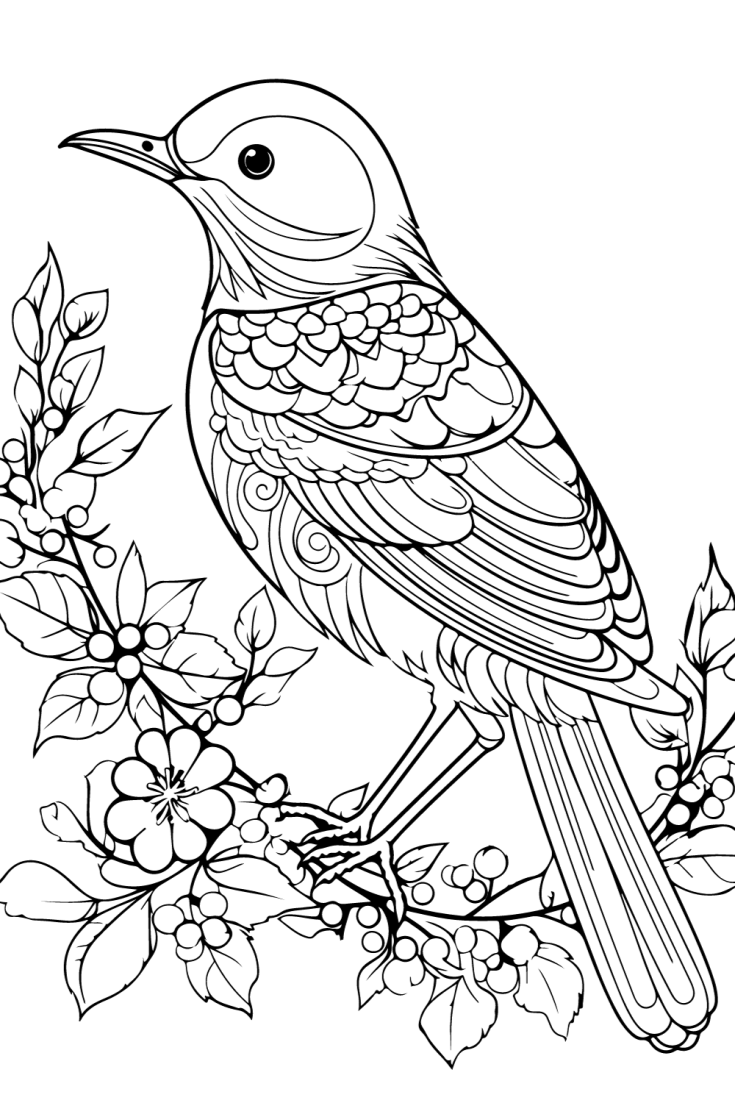 Printable Realistic Bird Coloring Pages Printable Realistic Bird Coloring Pages