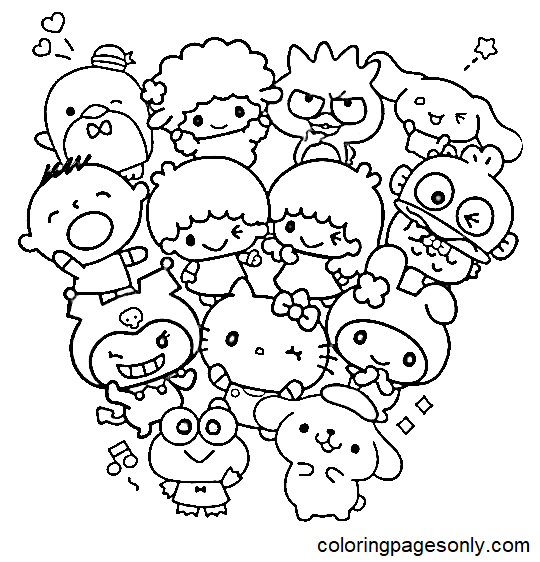 Printable Sanrio Characters Coloring Pages Free Printable Templates Printable Sanrio Characters Coloring Pages Free Printable Templates