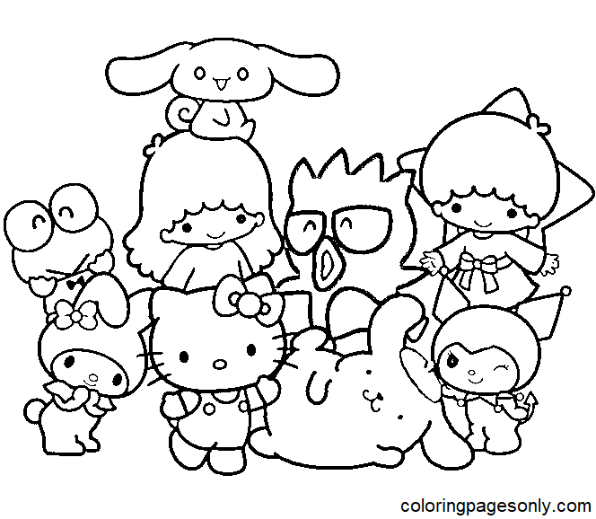 Printable Sanrio Coloring Pages Printable Sanrio Coloring Pages
