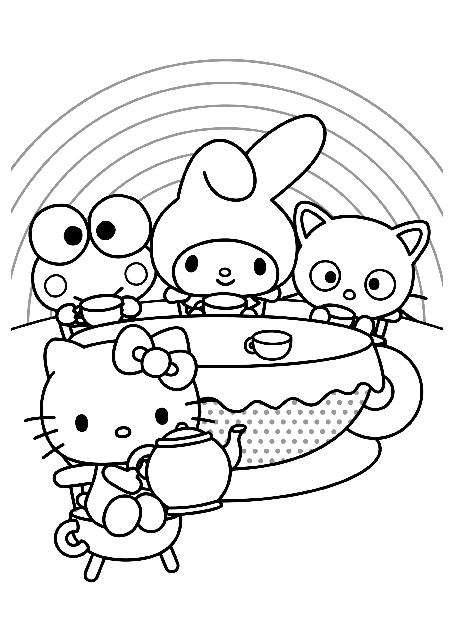 Printable Sanrio Characters Coloring Pages Printable Sanrio Characters Coloring Pages