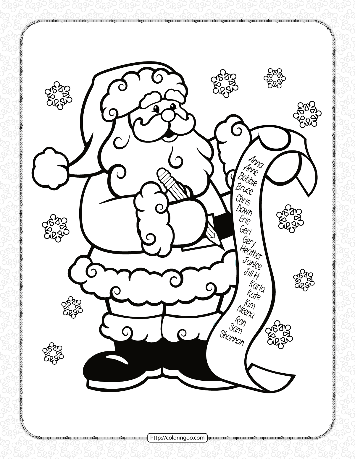 Printable Santa Claus Pdf Coloring Pages Printable Santa Claus Pdf Coloring Pages