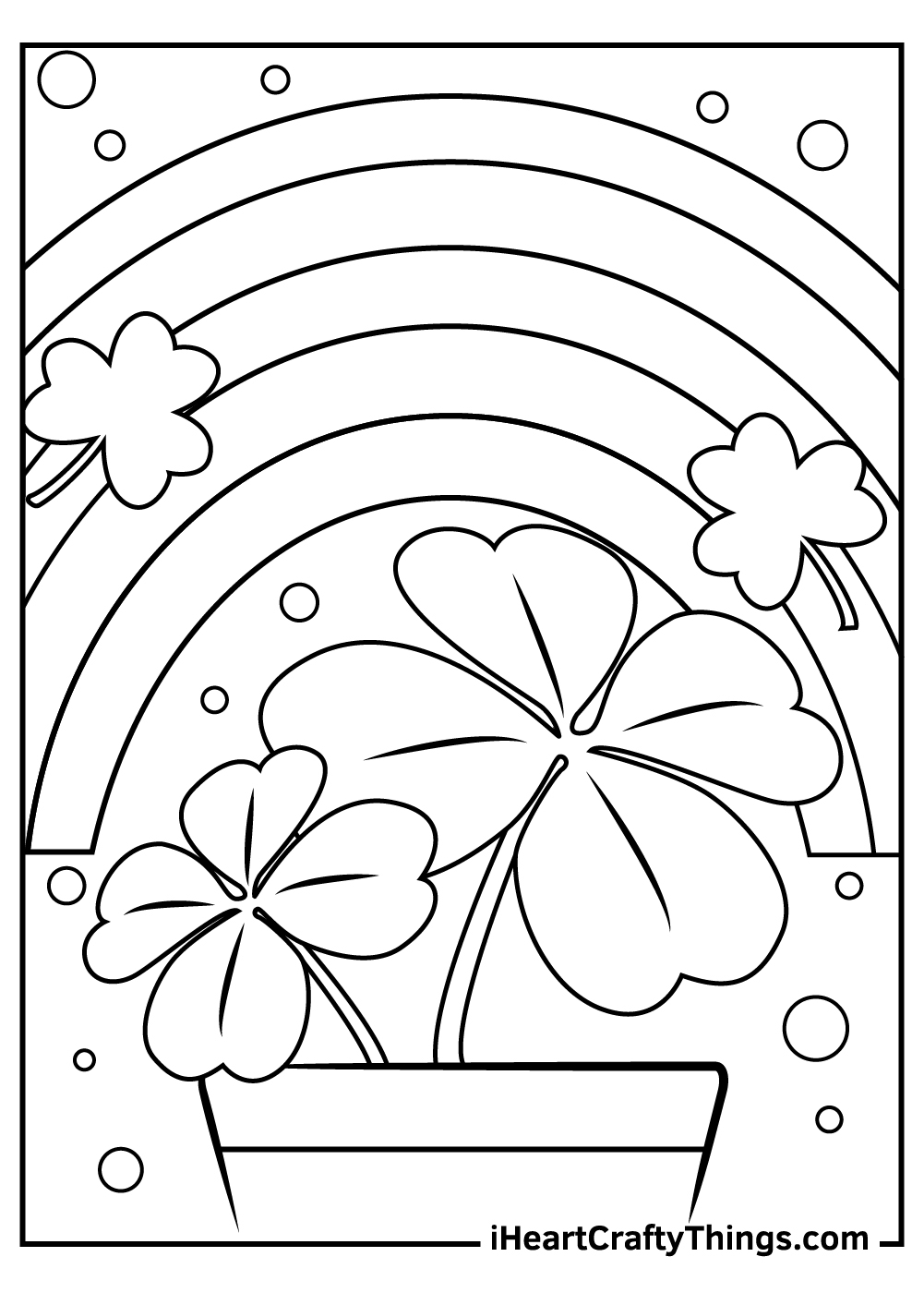Printable Shamrock Coloring Pages