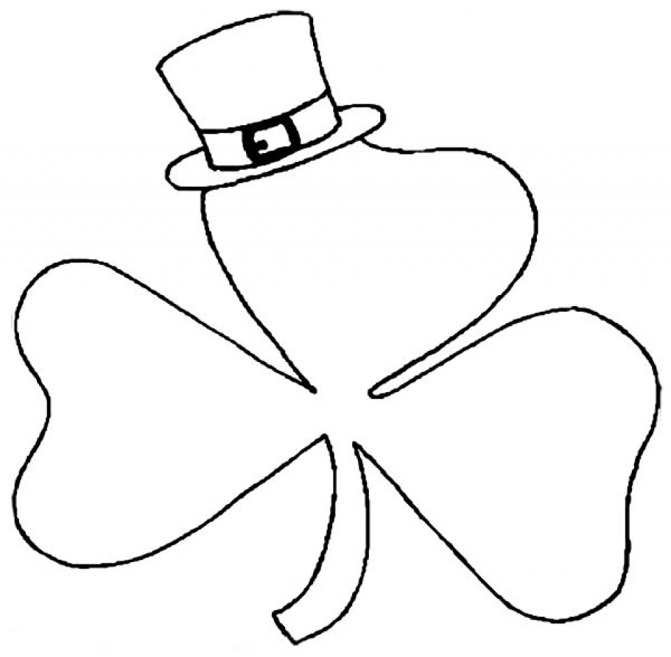 Printable Shamrock Coloring Pages