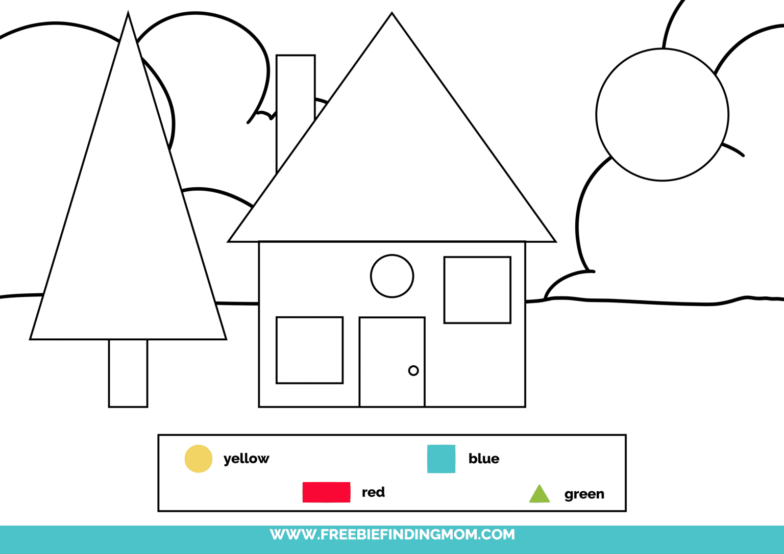 Printable Shapes Coloring Pages PDFs Freebie Finding Mom Shapes