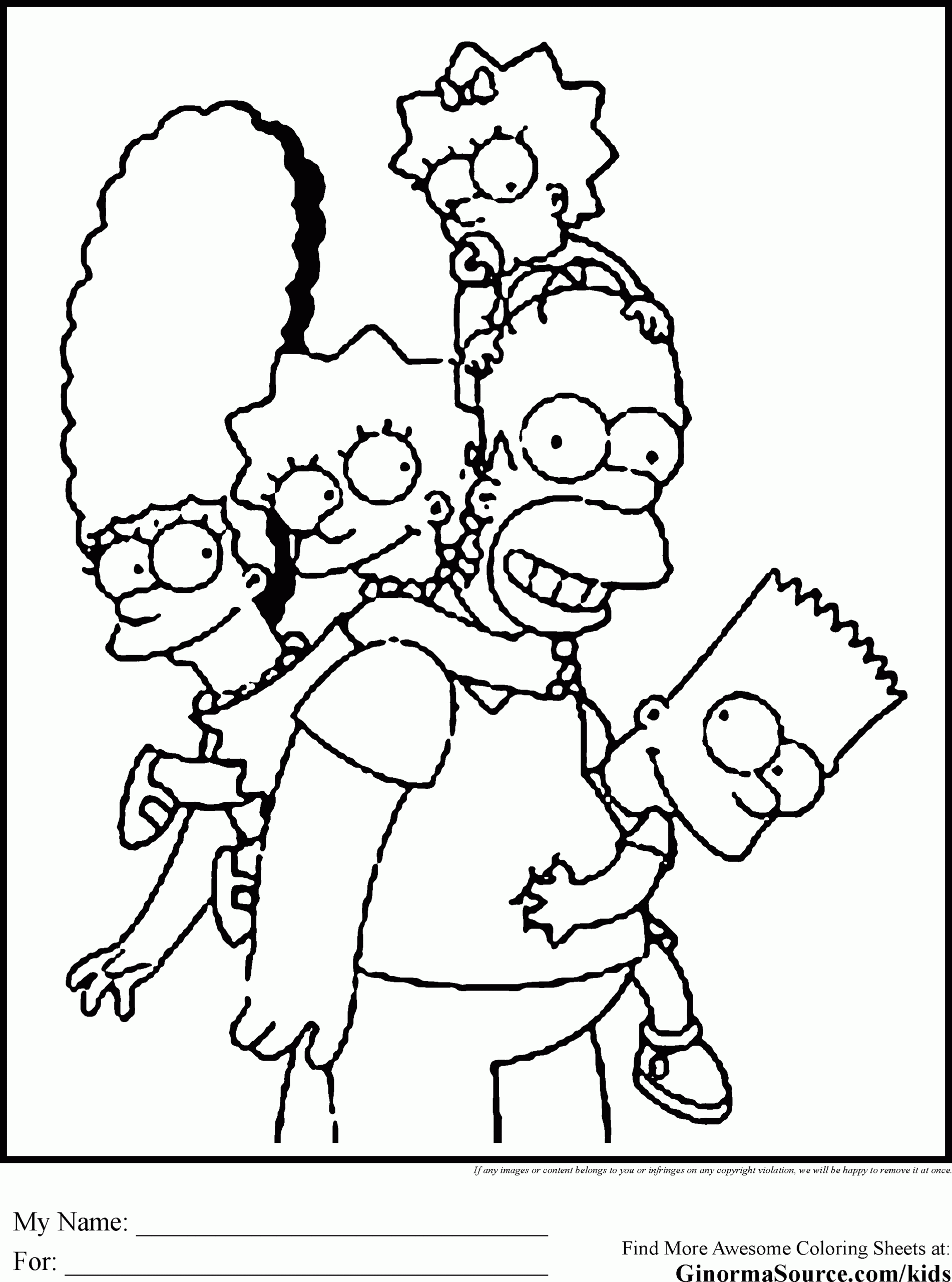 Simpsons Coloring Pages Printable
