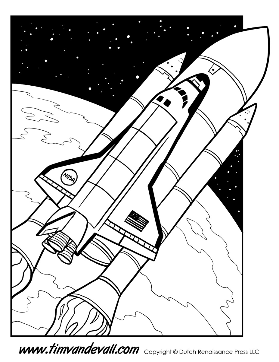 Printable Space Coloring Pages
