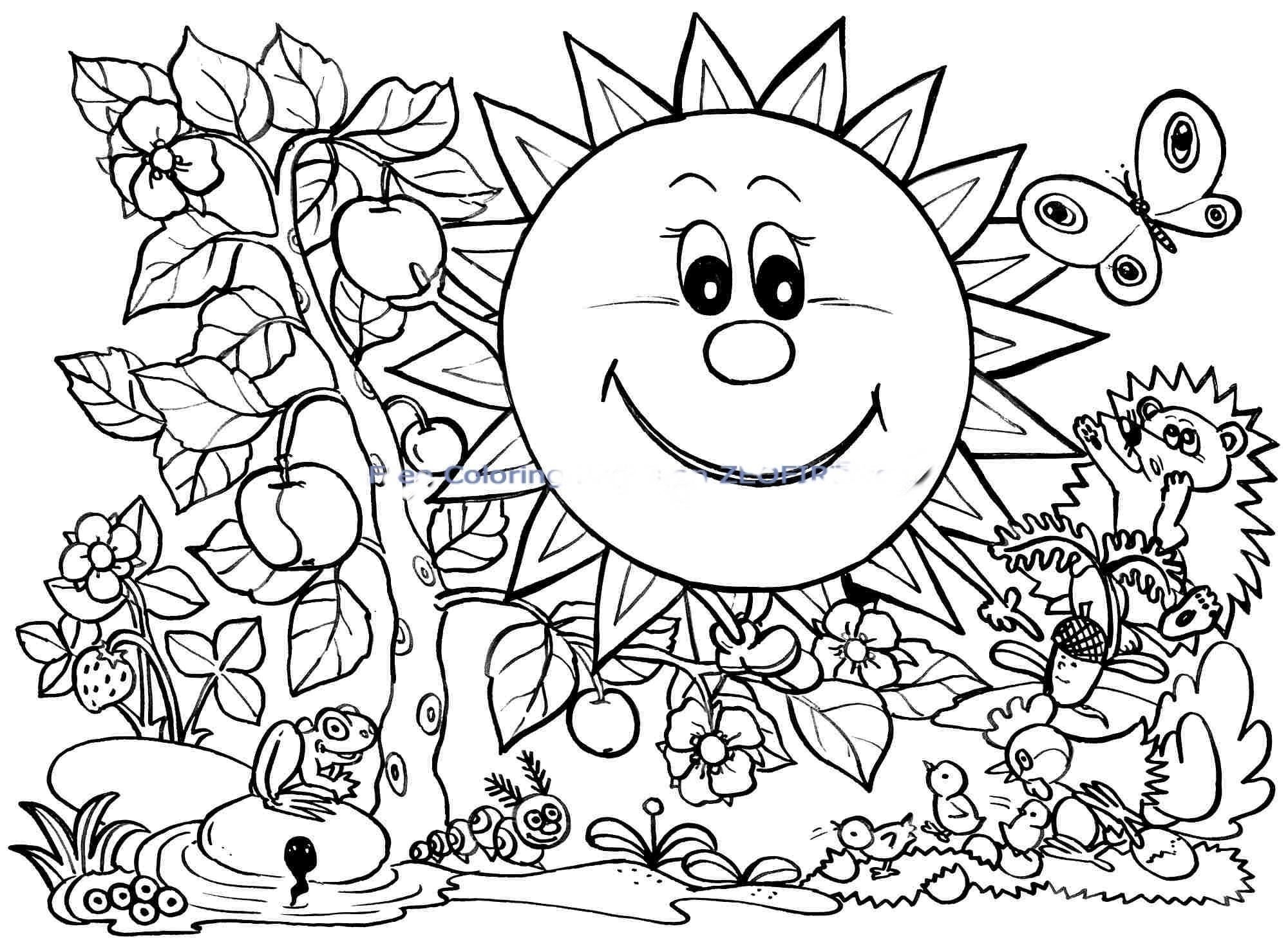 Printable Springtime Coloring Pages Printable Springtime Coloring Pages