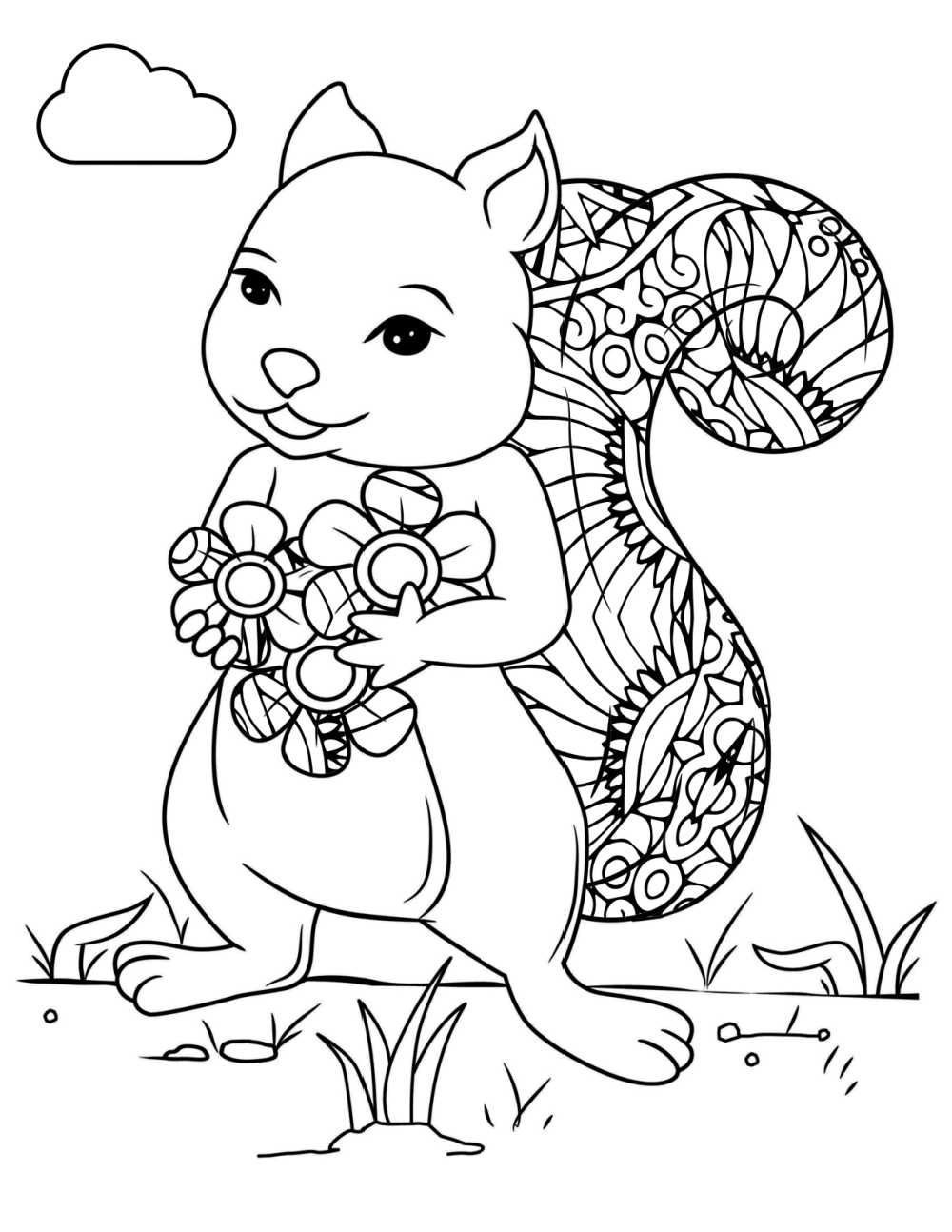 Printable Squirrel Coloring Pages Printable Squirrel Coloring Pages