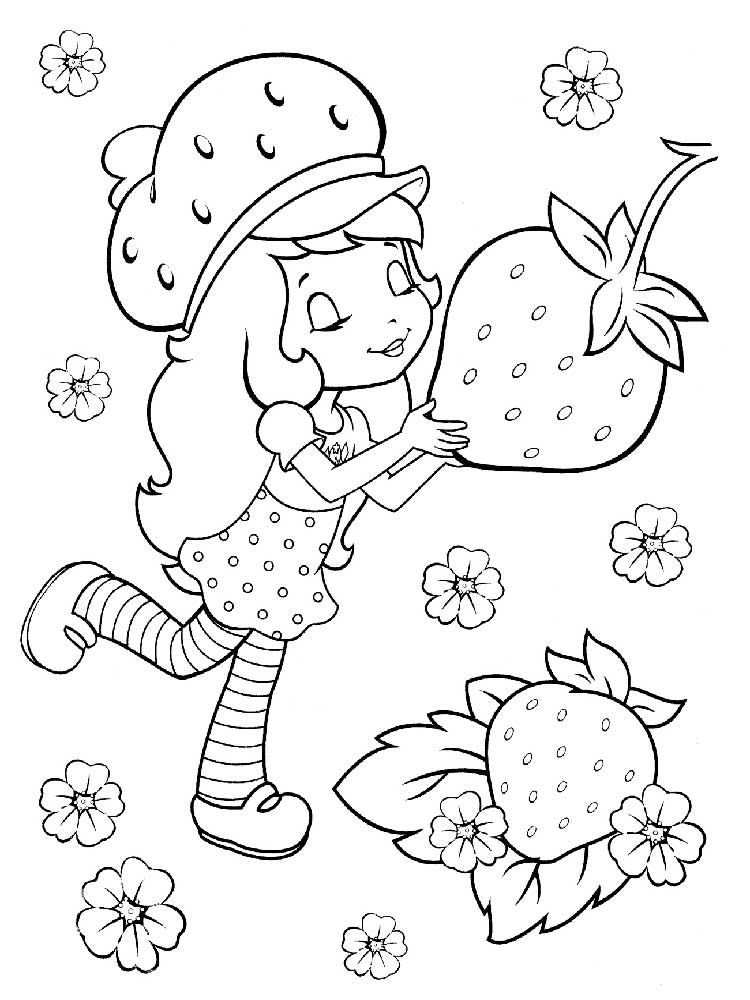 Printable Strawberry Coloring Page