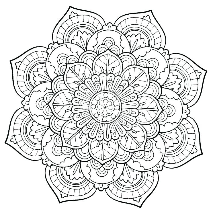 Printable Stress Relief Mandala Coloring Pages Printable Stress Relief Mandala Coloring Pages