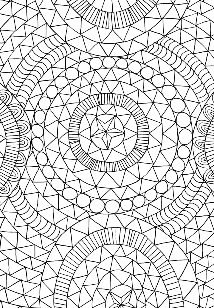 Printable Stress Relief Mandala Coloring Pages Printable Stress Relief Mandala Coloring Pages
