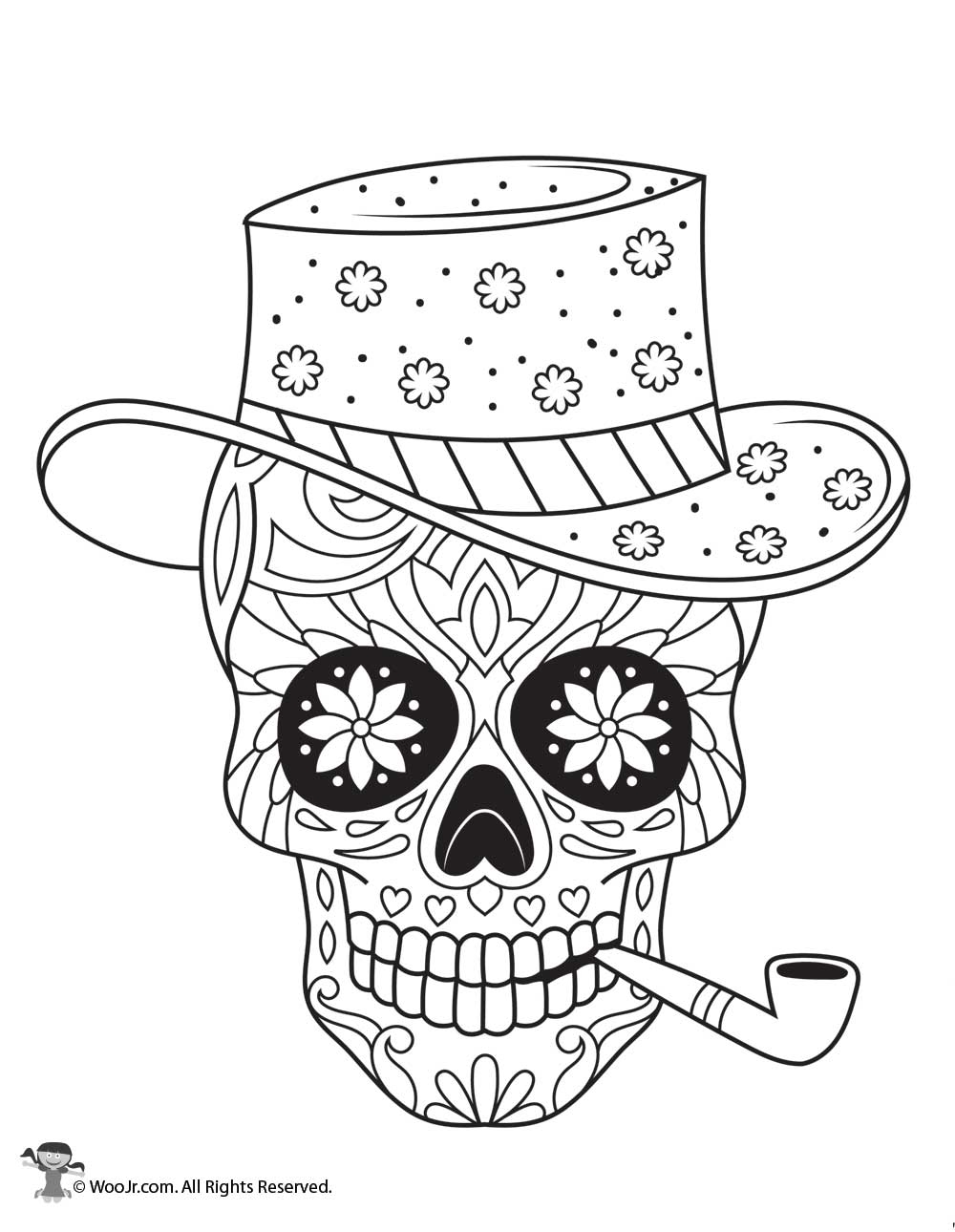 Free Printable Sugar Skull Coloring Pages For Adults Free Printable Sugar Skull Coloring Pages For Adults