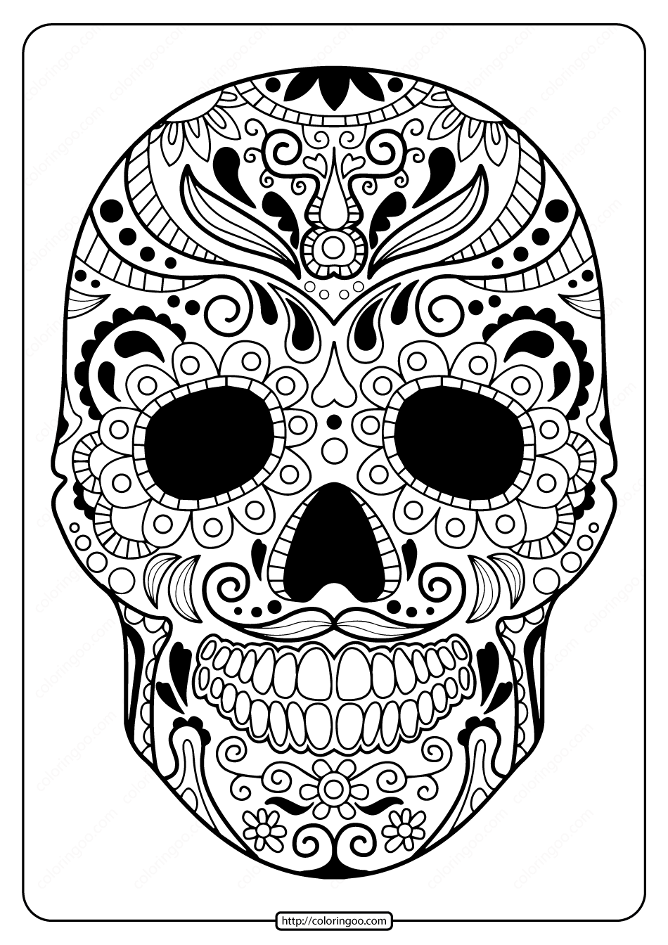 Printable Sugar Skull Printable Sugar Skull