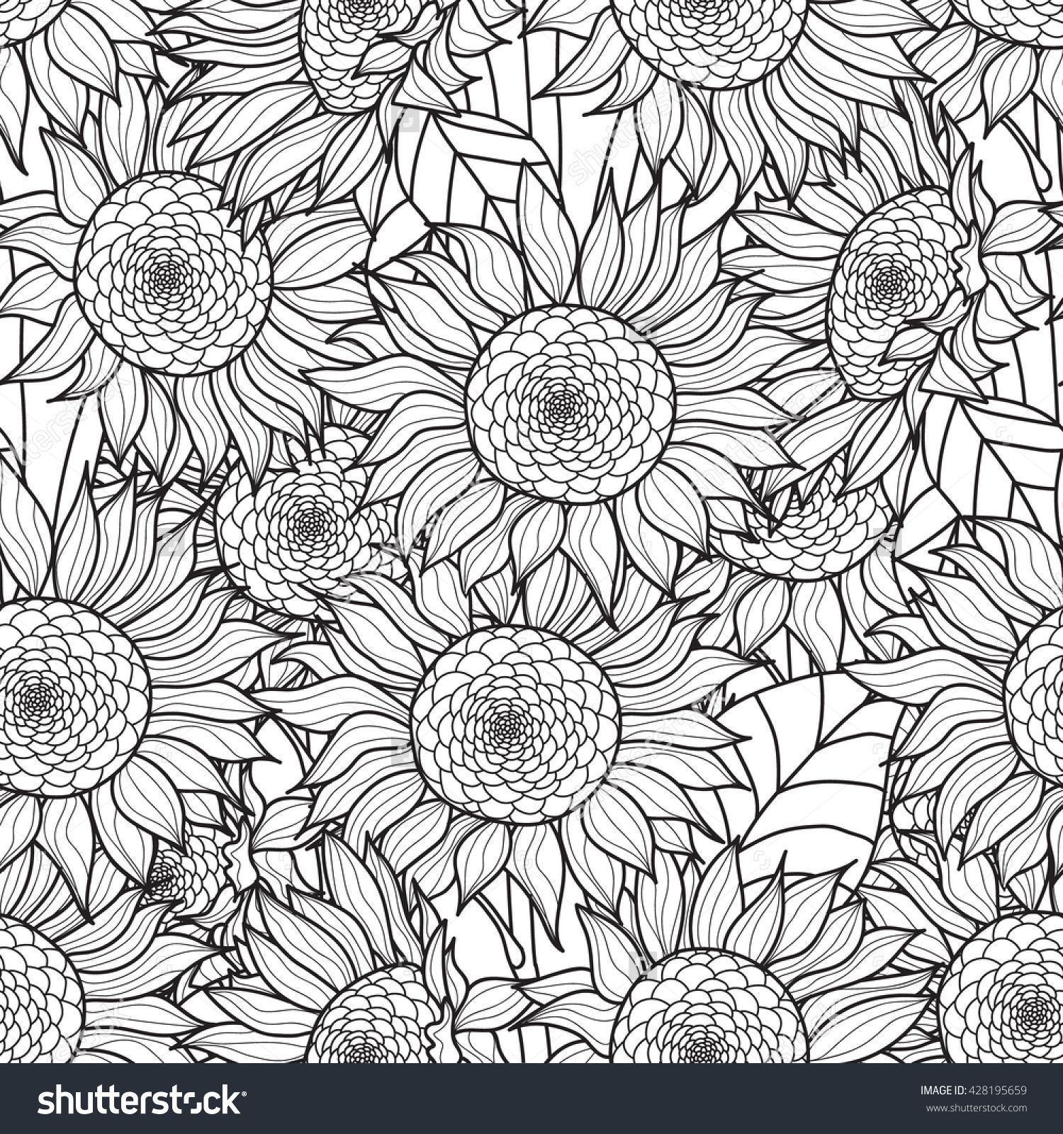 Printable Sunflower Coloring Pages For Adults Printable Sunflower Coloring Pages For Adults