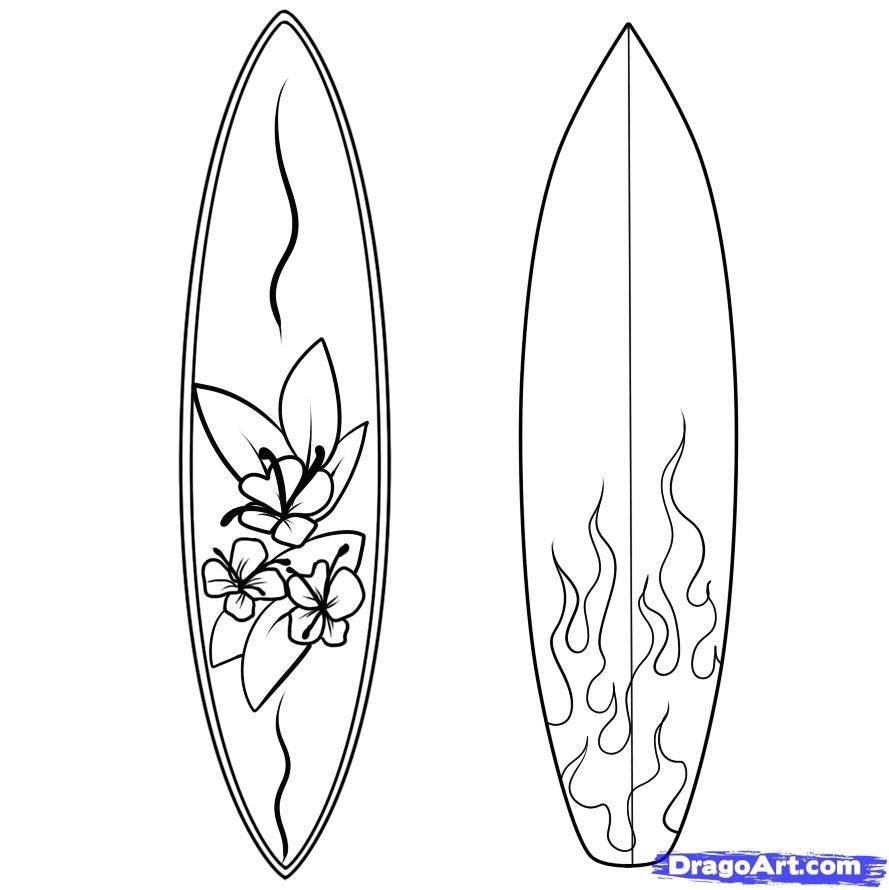 Printable Surfboard Coloring Pages Printable Surfboard Coloring Pages