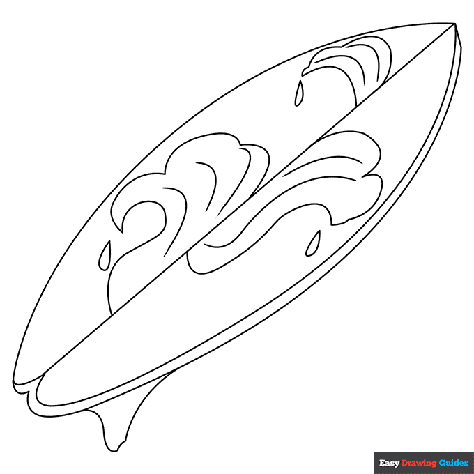 Printable Surfboard Coloring Pages Printable Surfboard Coloring Pages