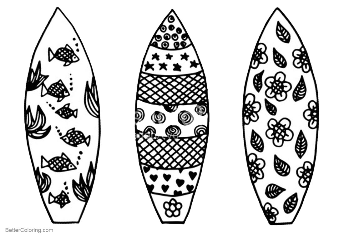 Printable Surfboard Coloring Pages Printable Surfboard Coloring Pages