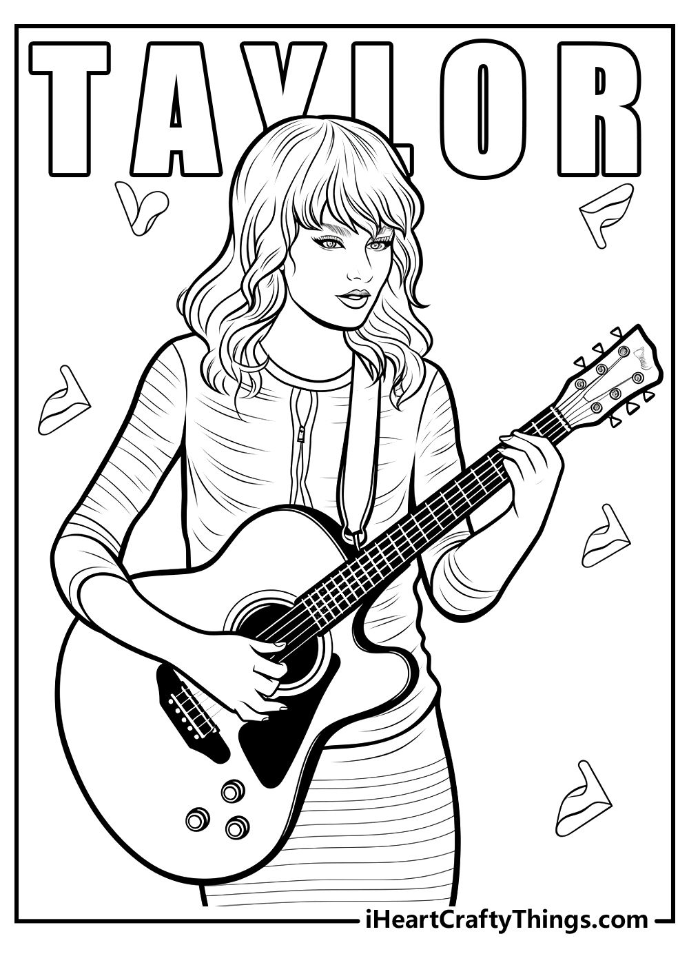 Printable Taylor Swift Coloring Pages Printable Taylor Swift Coloring Pages