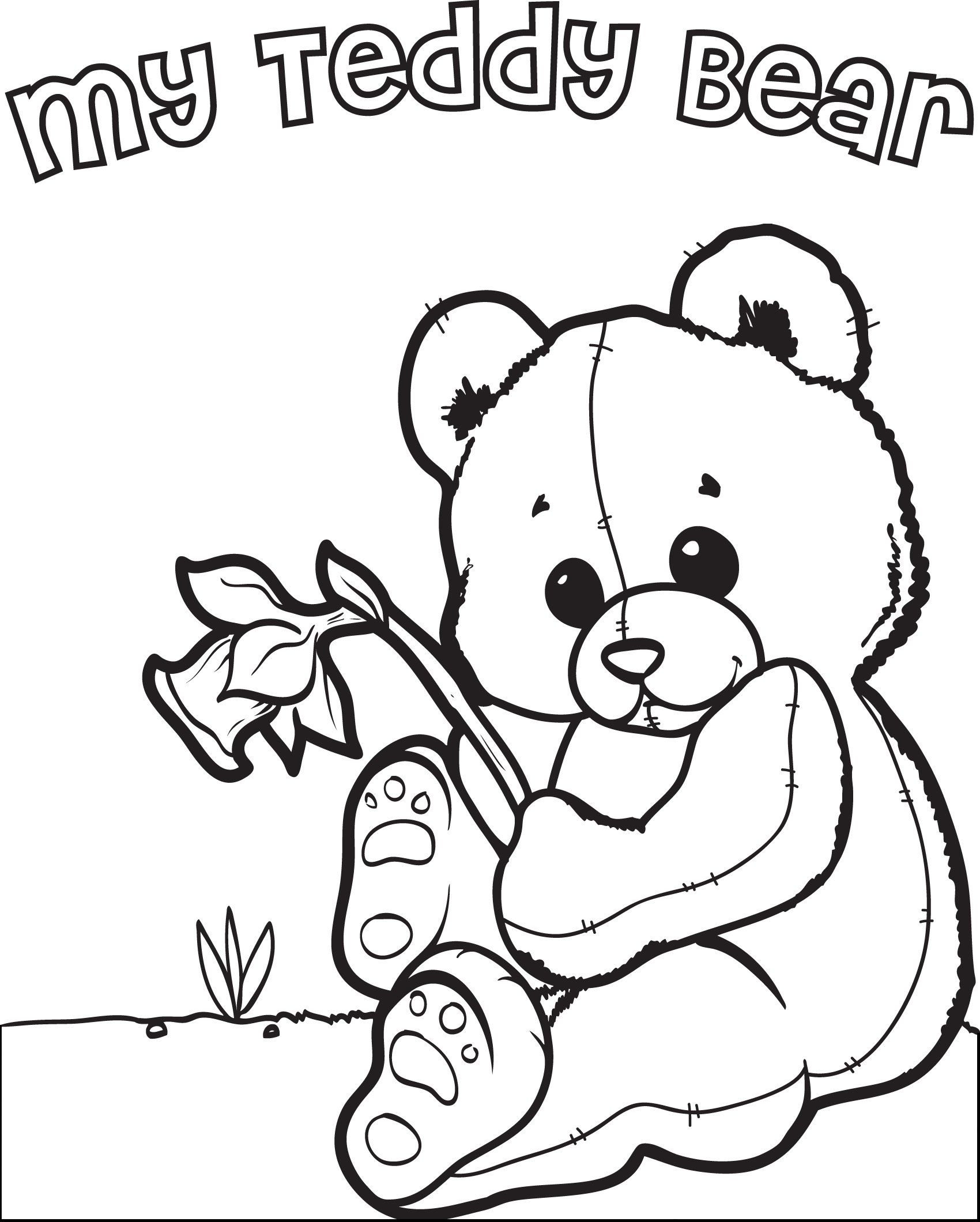 Printable Teddy Bear Coloring Pages