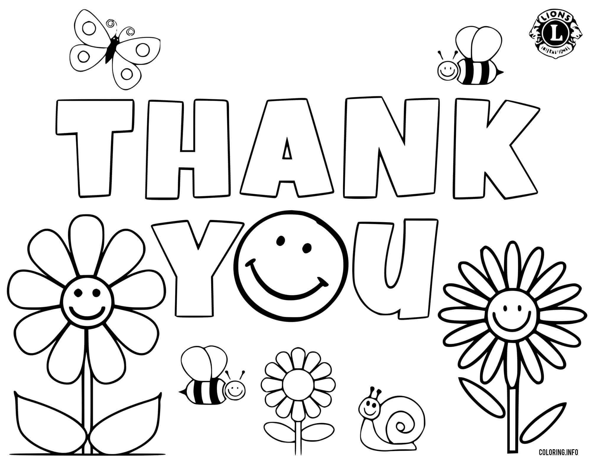 Printable Thank You Coloring Pages Printable Thank You Coloring Pages