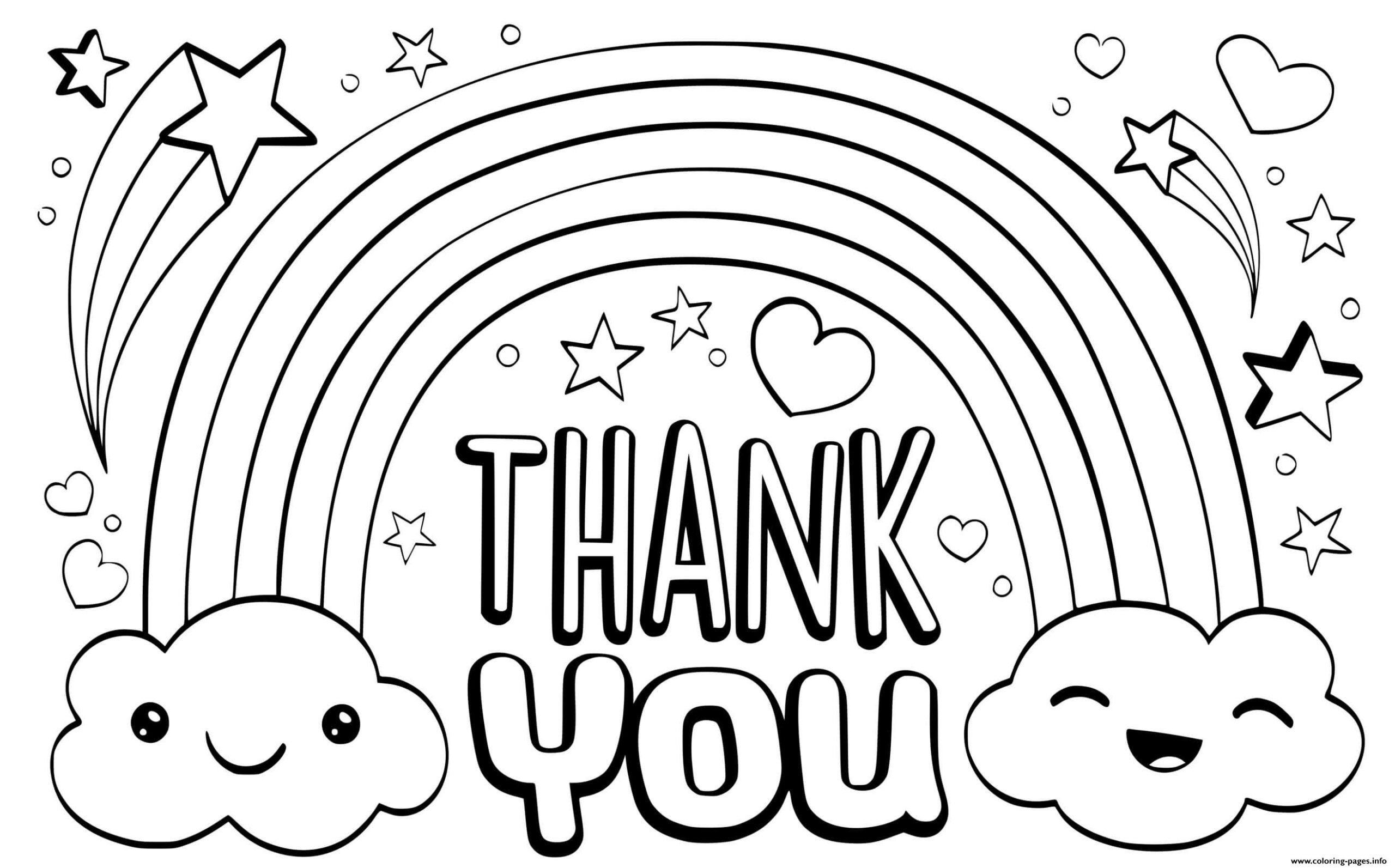 Printable Thank You Coloring Pages Printable Thank You Coloring Pages