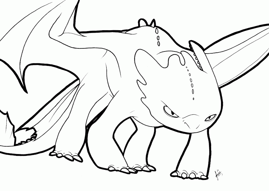 Printable Toothless Coloring Pages