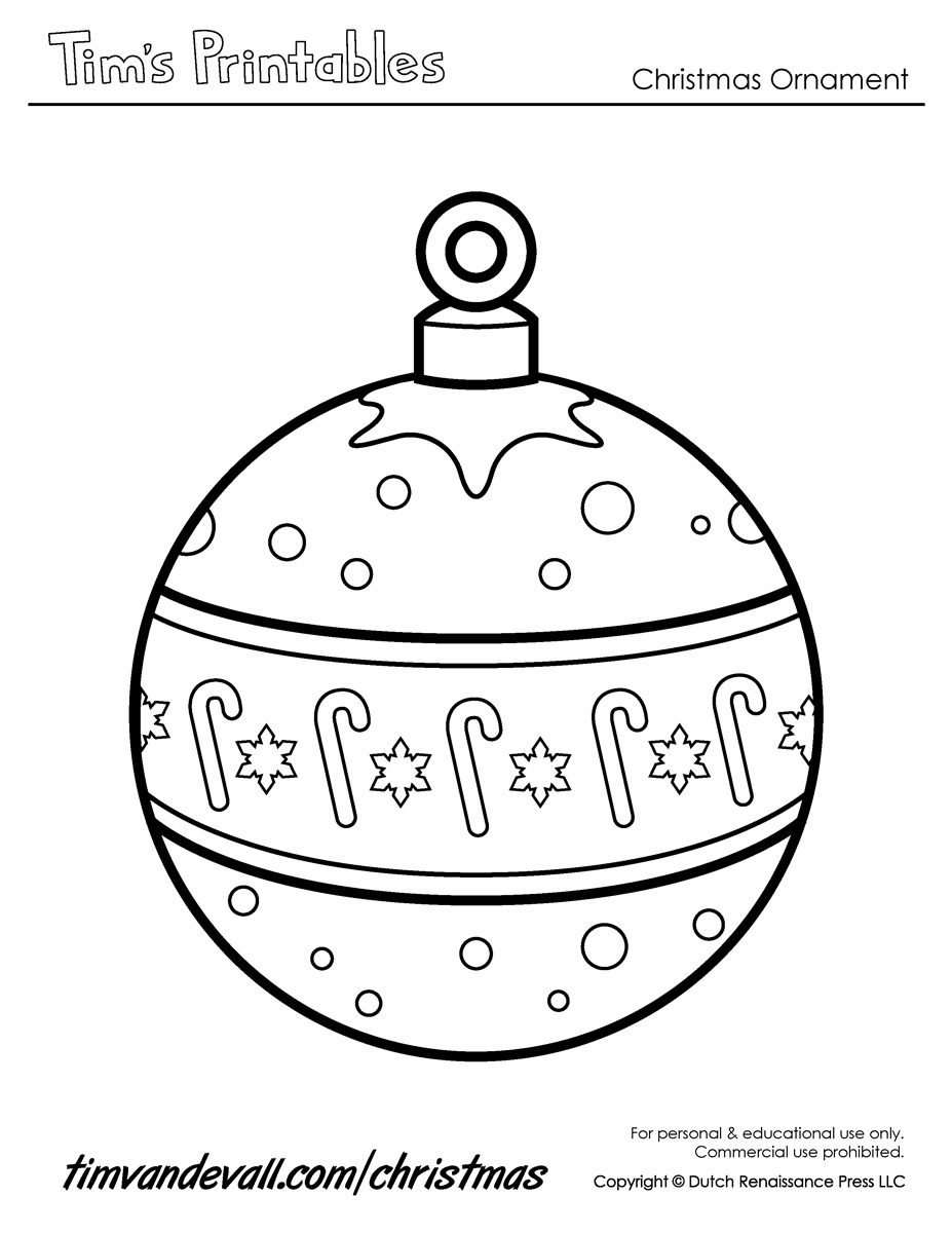 Christmas Ornament Color Pages Printable Christmas Ornament Color Pages Printable