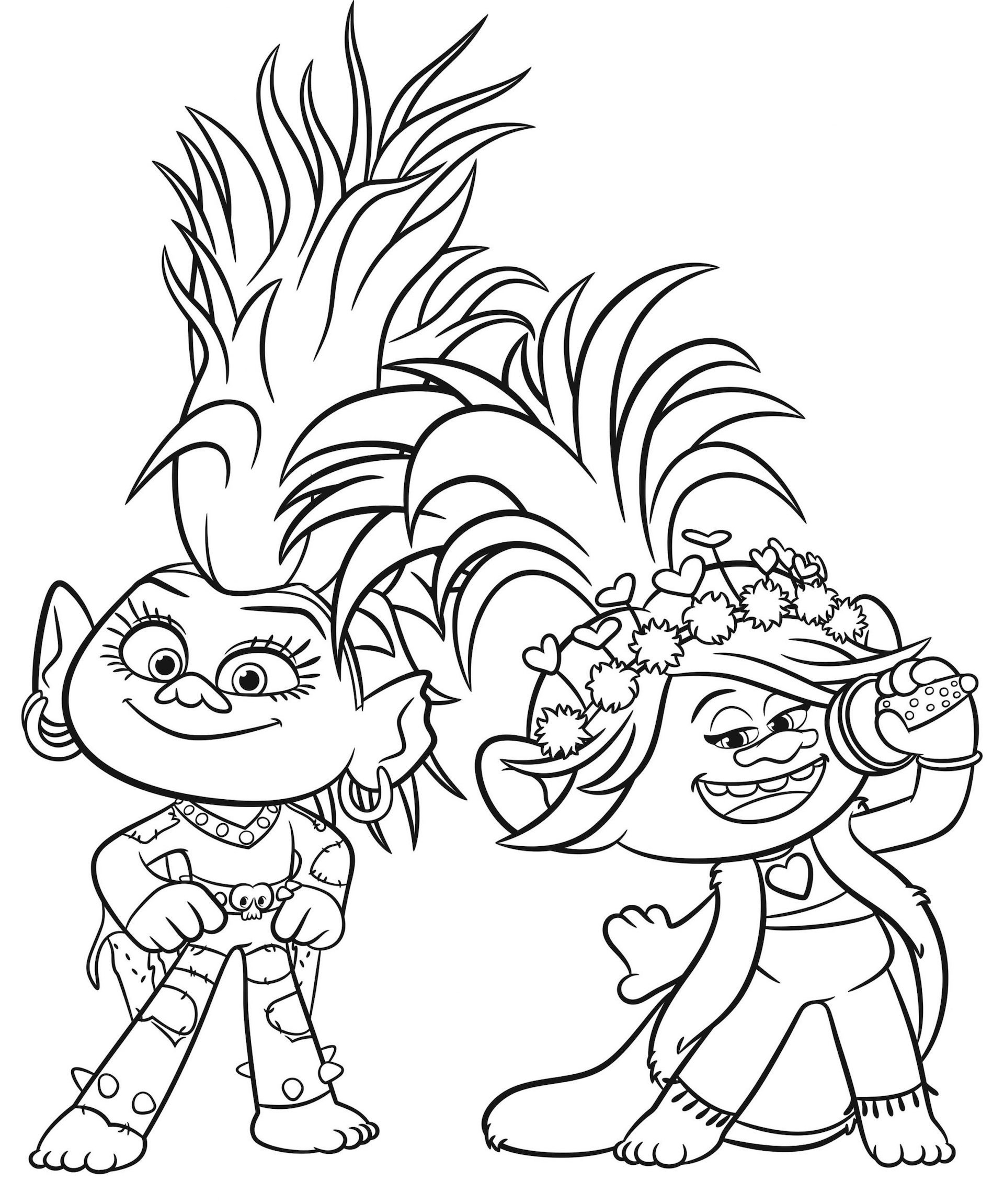 Trolls Coloring Pages Printable