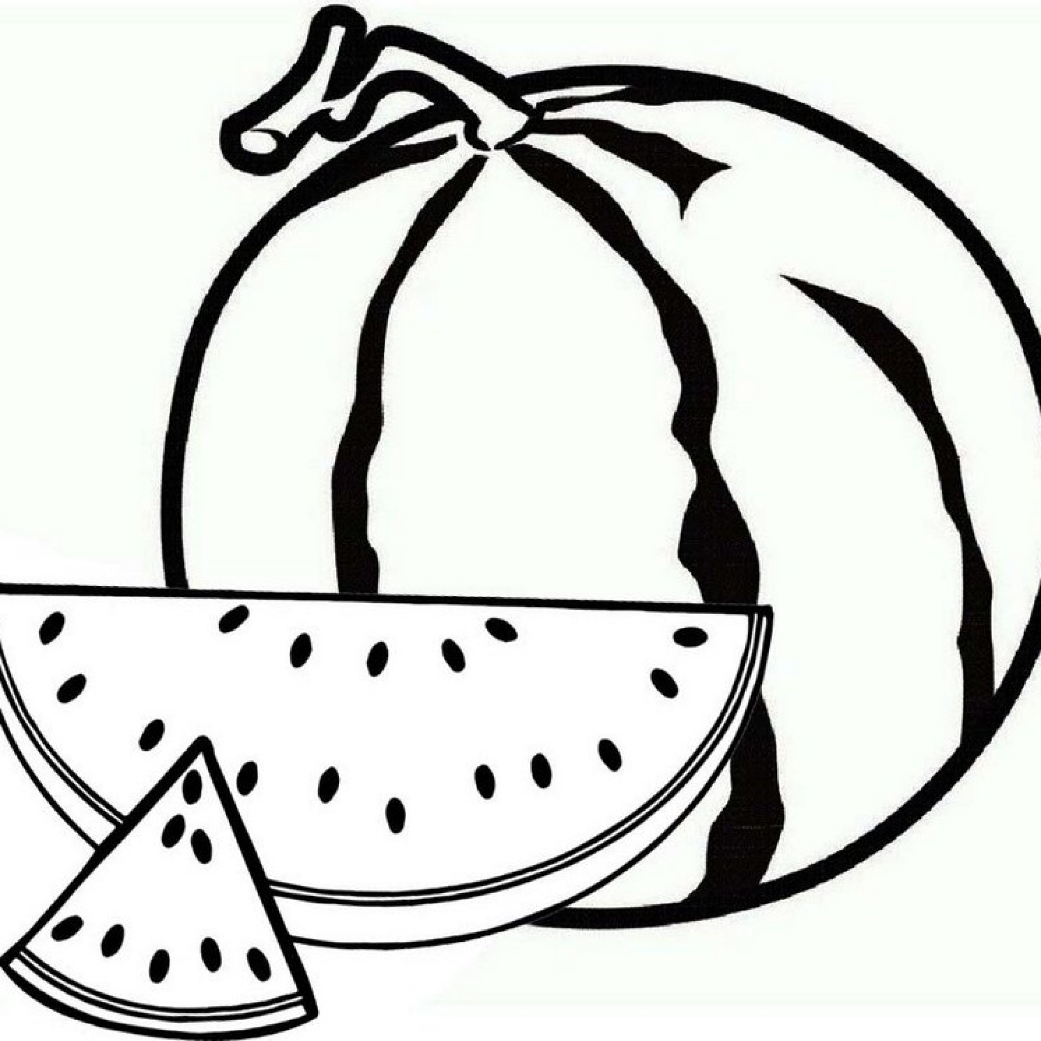 Printable Watermelon Coloring Pages Printable Watermelon Coloring Pages
