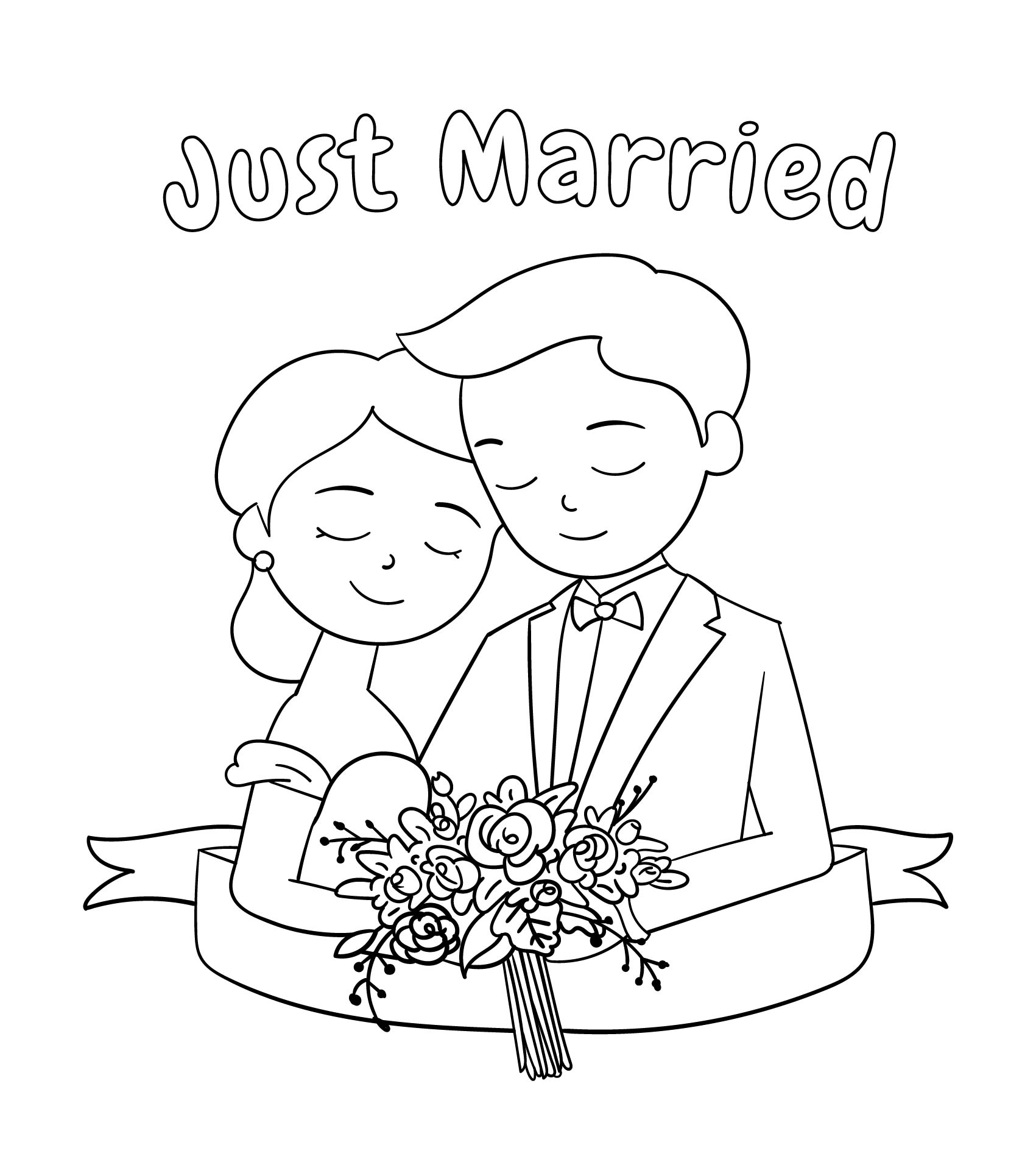 Printable Wedding Coloring Book Printable Wedding Coloring Book